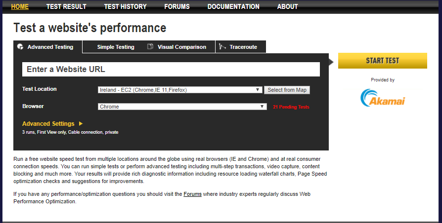 webpagetest