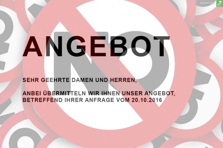 Angebot ablehnen titelbild everbill muster