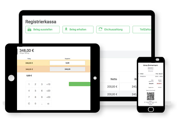 Die Registrierkasse von everbill funktioniert auf jedem Device