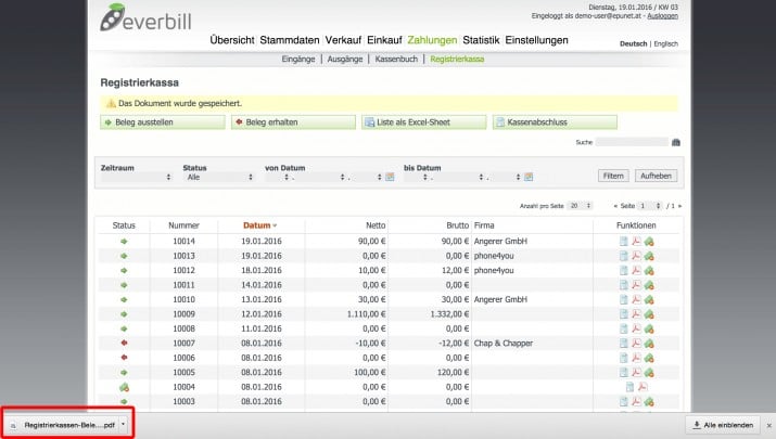 kassenbeleg als pdf