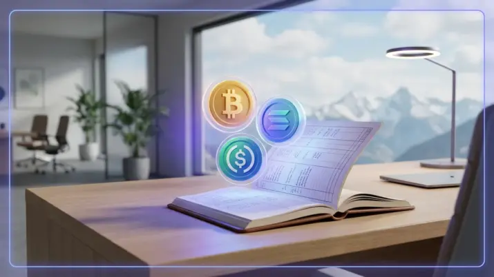 Kryptowährung in der GmbH verbuchen — Buchhaltung mit Bitcoin, Solana und USDC 2026