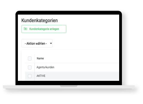 Kundenkategorien anlegen mit der Kundenverwaltung