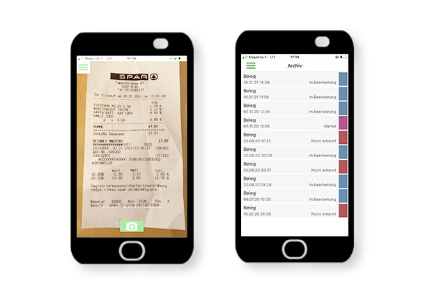 Rechnungen scannen mit der everbill Scan App