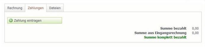 zahlungen hinzufügen bei everbill eingangsrechnungen